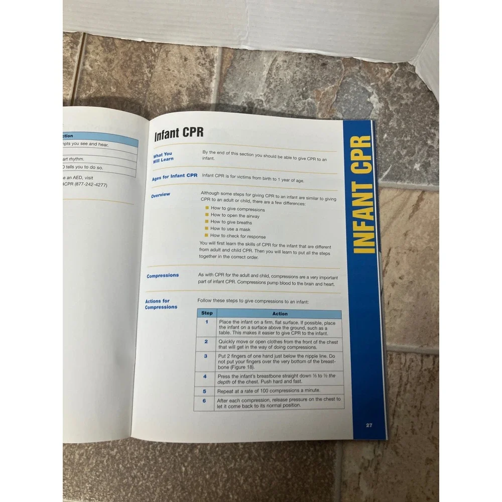 American‎ Heart Association Heartsaver CPR Student Workbook Health Safety